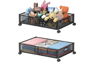 Storage Bins Drawer Foldable Bedroom Organization Under Bed Storage Containers Under Bed Shoe Storage With Wheels for Clothes