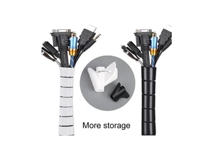 Cord Protector Spiral Wire Wrap Cord Computer Electrical Wire Organizer Cable Management Spiral Cable Wrap Cable Sleeve Custom