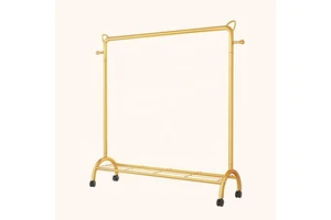 New Style Adjustable Clothes Rack Bar Standing Type Clothing Organizer With Hangers & Rails Easy Installation