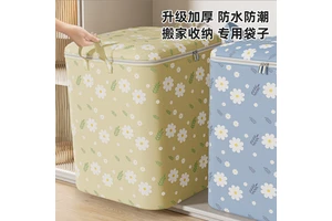 Home Non Woven Cloth Printing Storage Bag Large Capacity Quilt Wardrobe Clothing Storage Organizer Box Moving Handheld Print