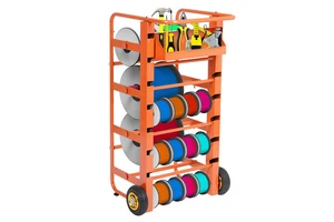 JH-Mech Cable Caddy Wire Spool Holder With Storage Tray For Wiring Storage Heavy Duty Multi-Spool Cable Wire Spool Rack