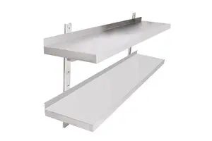 Premium Heavy-Duty Stainless Steel Wall Mounted Shelves - Modern High-Capacity Storage Rack for Home, Restaurant & Hotel Kitchen