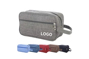 Large Waterproof Travel Make up Organizer Cosmetics Storage Pouch Carrying Cases Case Custom Cotton Canvas Makeup Bag