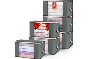 Hot Sale Large Capacity Foldable Clothes Storage Organizer Modern Fabric Under Bed Storage Bag with Clear Window
