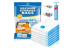 Vacuum Storage Bags Foldable Clothing Organizer for Bathroom Bedding Pillows Towels Clothes Space Saver Travel