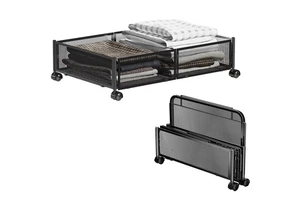 2023 New Hot Sell Foldable Wholesale Price Metal Under Bed Storage With Wheels Organizer Drawer