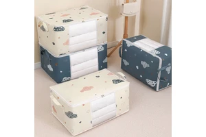 Household Large Capacity Clothes Quilt Storage Bag Non-woven Fabric Quilt Storage Bag with Zipper for Travel and Organization