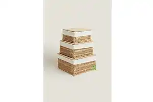 OEM Accepted Compact Set of 3 Woven Storage Baskets