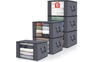 2024 Clothes Storage Foldable Blanket Storage Bags, Storage Containers for Organizing Bedroom Closet Clothing