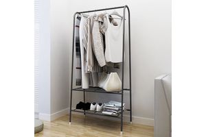 Stable Living Room Three-Layer Metal Garment Clothes Storage Rack Hanger Stand Coat Rack Clothes Dryer Rack