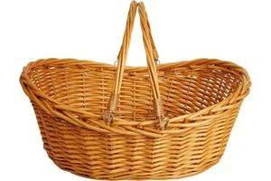 Top Shopping Hand Woven Wicker Basket for Storage with Handles Rattan Basket Wicker Baskets for Picnics
