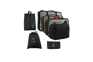 Minimalist Portable Square Shape Oxford Cloth Storage Bag for Travel Organizing Luggage and Dirty Clothes Fabric Set