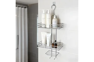 Bathroom 3 Tier Wall Shelf Hanging Storage Rack with Soap Position