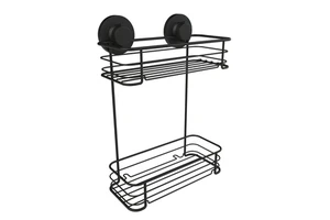 Tinco 2-tier Wall Mounted Double Bathroom Shower Caddy Basket Storage Organizer Rack