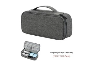 Custom Logo Portable Zipper Digital Accessories Storage Bag USB Wire Storage Case Travel Cable Organizer Pouch
