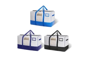 Strong Structure PE High Quality Fashion Reusable Portable Big Capacity Storage Bag for Blanket Clothes Dust and Moving