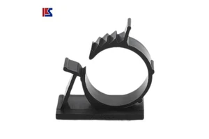 Kaisheng Adjustable Self Adhesive Nylon PA66 Cable Clamp Wire Clip Ratchet Style Cord Organizer