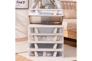 Under-Bed Storage Box Flat Wheeled Drawer-Type for Storing Clothes and Quilts Dustproof Container