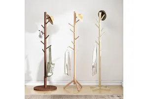 Coat Clothes Hanging Heavy Duty Rack With Round Panel Coat Rack