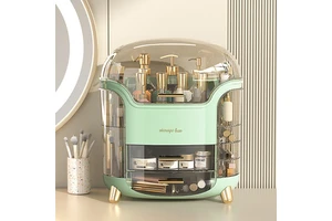 Korean Design Clear Plastic Cosmetics Storage Box Multifunctional New Rectangle Design with Detachable Feature