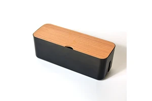Cable Management Box Plastic Wall Mounted Self-Adhesive Power Cord Organizer Desk Storage Tray Home Decor Cable Management Box