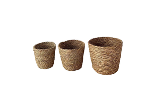 Wholesale Eco-Friendly Woven Round Plant Fiber Precision-Made Storage Basket for Home