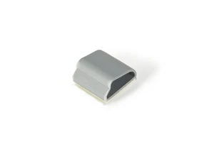Essentra Wiring Organizer KKD D Style Clamp On Adhesive Base Grey UL94 V0 PVC