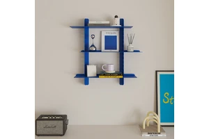 Modern Sustainable Multifunction Five-Tier Rectangle Wall-Mounted Iron Storage Rack with Glossy Finish for Living Room