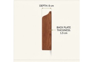 Wood Wall Mounted Storage Rack Minimalist Design Durable Back Plate Thickness 1.5cm