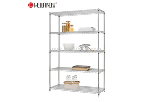 Basic 5 Tiers Heavy Duty NSF Chrome Liner 48 X 18 X 72 Inch Metal Storage Wire Shelf Rack
