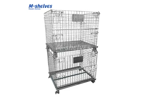Welded Wire Mesh Foldable Stackable Hardware Accessories Storage Steel Metal Storage Rack