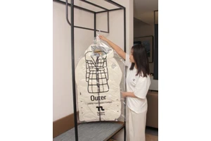 Air Tight Hanging Vacuum Storage Bags 6 Wire + Thick PA+PE For Fresh, Wrinkle-Free Clothes