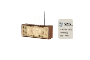 Wholesale Wall Mounted Wooden WiFi Router Storage Box Rattan Modem Hider Decorative Cable Management Shelf Wire Organizer Cover