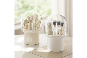 Dustproof Cosmetics Make up Brush Organizer Storage Lipstick Storage Rack Multi Functional Compartment Storage Box