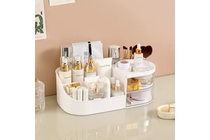 Modern PP Drawer-type Cosmetic Storage Box Sustainable Multifunction Design for Desktop Dressing Table Lipstick Organization