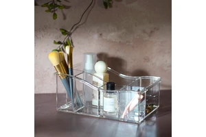 Modern Eco-Friendly Acrylic PC Injection-Molded Stackable Desktop Cosmetics Organizer Box Makeup Storage Drawer for Lipstick