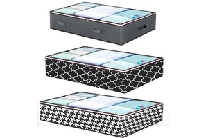 Home Foldable Easy Install Durable Oxford Large Clothing Bed Sheets Blanket Organizer Under Bed Storage Box