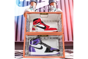 Wholesale Price Giant Clear Hard Plastic Sports Shoe Storage Box for Wardrobe and Living Room Stackable and Easy to Store