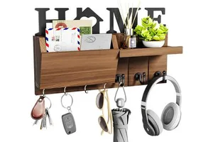 Custom Wall-mounted Wall Shelves, Wall Decor Racks, Wooden Wall-mounted Entryway Corridor Living Room Storage Racks