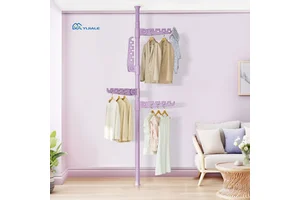 YIJIALE Factory Direct Low Moq Portable 3 Wings Coat Rack No Tools Needed Anti-Slip Base College Dorm Coat & Bag Rack