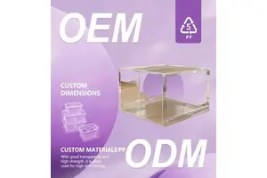JX Modern Transparent PET Multifunctional Shoe Clothing Organizer Stackable Foldable Shoes Box