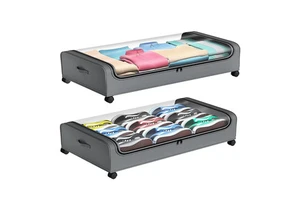 43L Large Capacity Under-Bed Storage Box with Wheels