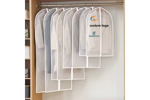 Custom Clear Garment Bag Dustproof and Waterproof Closet Hanging Clothing Bags Cover for Clothes