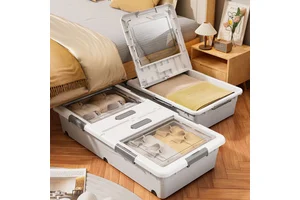 Household Under-bed Storage Box PP Material Modern Minimalist Rectangular Transparent Large Capacity Extra-large Drawer-style