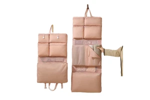 Modern Portable Multi-Functional Foldable Clothing Storage Bag with Hanging Compartment Organizing Wardrobe Clothes for Travel