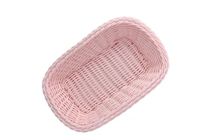 High Quality Desktop Plastic Woven Storage Basket for Photography Props for Living Room Storage or Display