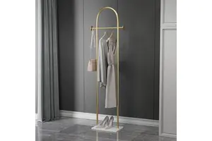 Nordic Minimalist Wardrobe Storage Freestanding Coat Rack, Modern Metal Coat Rack