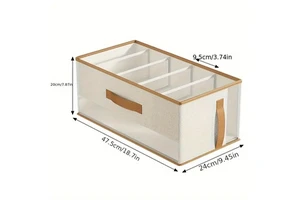 Large Capacity Foldable 100% Cotton Modern Minimalist Clothes Storage Box Lidless Dust Proof Organizer Compartments for Pants