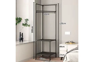 Bedroom Corner Coat Racks Cabinet Hanging Rack Metal Racks Clothing Multi-function Floor Standing Clothes Hanger Storage Shelf