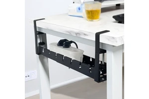 Extendable Under Desk Cable Management Tray Retractable Cord Organizer for Desk Wire Management for Office Home
